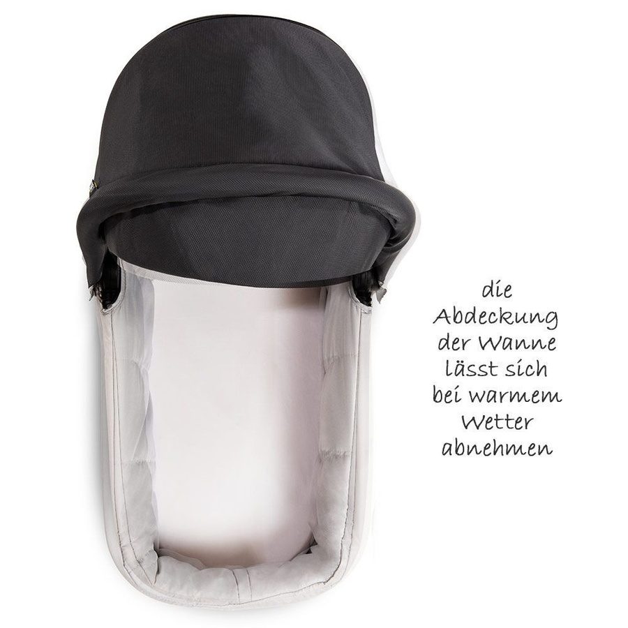 Hauck Babywanne für Saturn R Sportwagen in Caviar Stone (Schwarz/Grau) faltbar - Bild 5