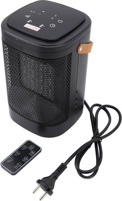 Aimo Keramik-Heizlüfter Schreibtischheizung 1500 W in Schwarz mit Fernbedienung, Timer und Kippschutz - Bild 1