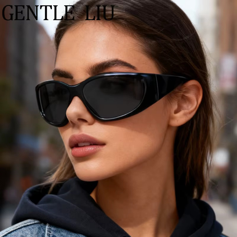 GENTLE LIU Sonnenbrille, Vollrand, Kunststoff, black, Unisex - Bild 3