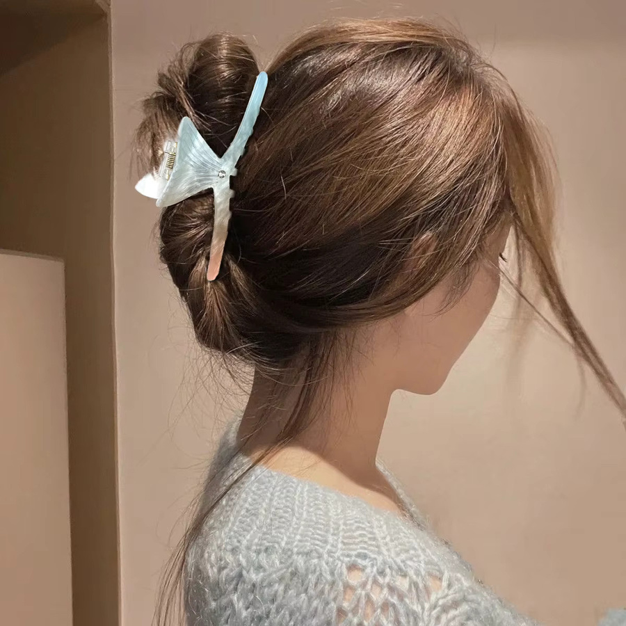 MEPHINA Haarnadel Fisch Farbverlauf Acetat Clip, Damen - Bild 2