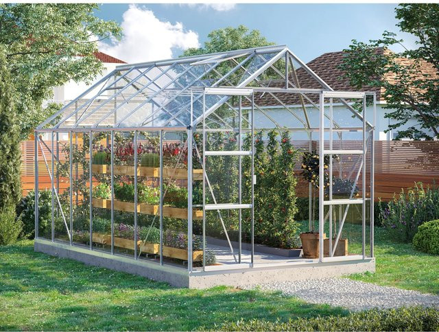 Vitavia Gewächshaus Uranus 11500 aus Aluminium eloxiert mit 11,5 m² und Sicherheitsglas - Bild 1