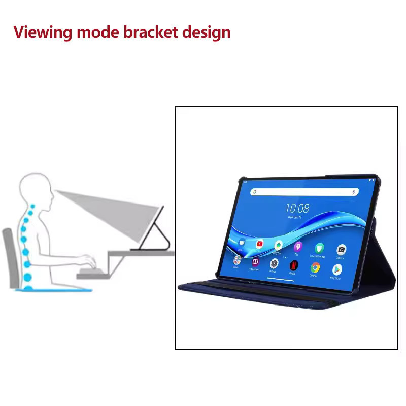 Xiaomi Redmi Pad 2 SE 360 Grad drehbare Leder-Tablet-Hülle mit Standfunktion und Anti-Drop-Schutz in Grün oder Blau - Bild 2