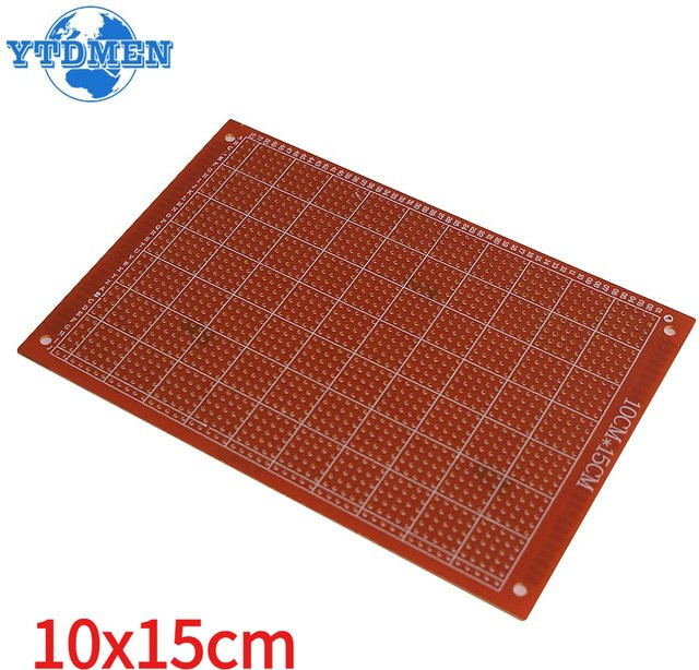 YTDMEN Universal Prototyp PCB Breadboard Einseitige Kupferplatte aus Bakelit in Gelb, B: 10 cm, T: 15 cm - Bild 1
