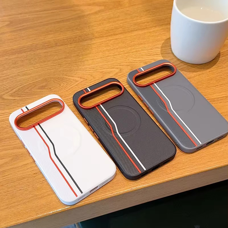 Magnetische matte Lederhülle für Google Pixel 10 Pro XL und Pixel 10 Pro in Grau mit Linsenschutz und kabelloser Ladefunktion - Bild 5
