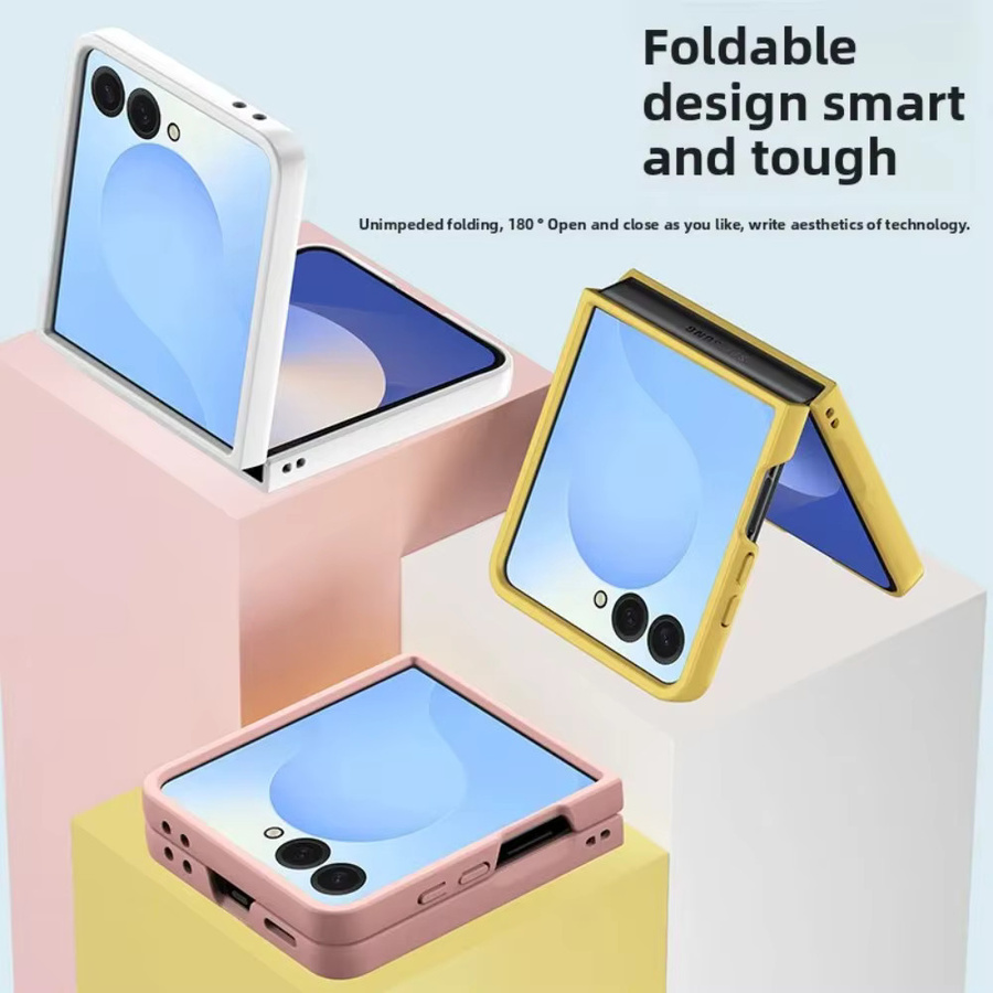 Stoßfeste Schutzhülle aus hartem PC für Samsung Galaxy Z Flip 7 FE, Z Flip 6, Z Flip 5, Z Flip 4 und Z Flip 3 in Candy Green - Bild 2