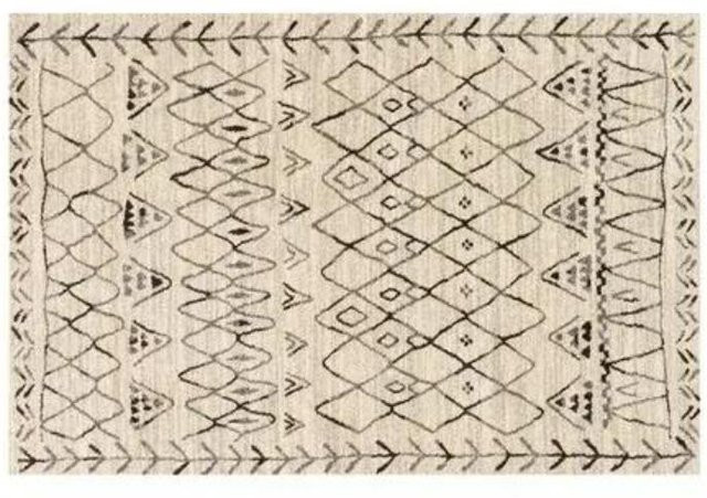 Karpetti Teppich im böhmischen Marokkanisch-Stil, beige, B/T: 80 x 120 cm - Bild 1
