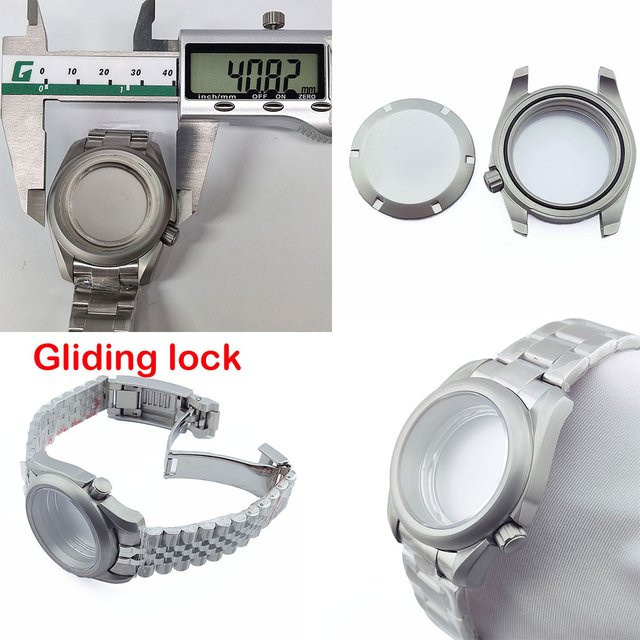 OUMASHI Uhrengehäuse Edelstahl, 41 mm, Silber, passend für NH35 36 Uhrwerk - Bild 1