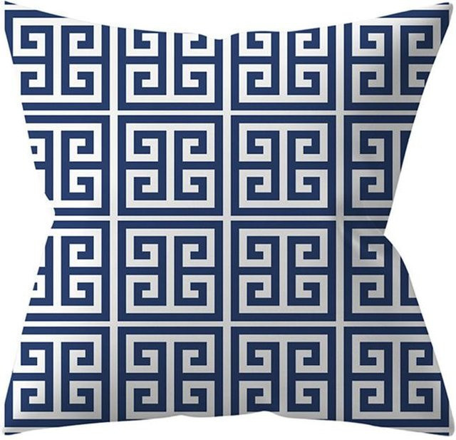 JFPillowPal Kissenbezug Mandala Nordisch Geometrisch in Marineblau, B/H: 45 x 45 cm, aus Polyester - Bild 1