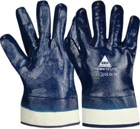 Hase Chemnitz Lite Nitrilhandschuhe aus Baumwolle in Blau, Größe XXL - Bild 1
