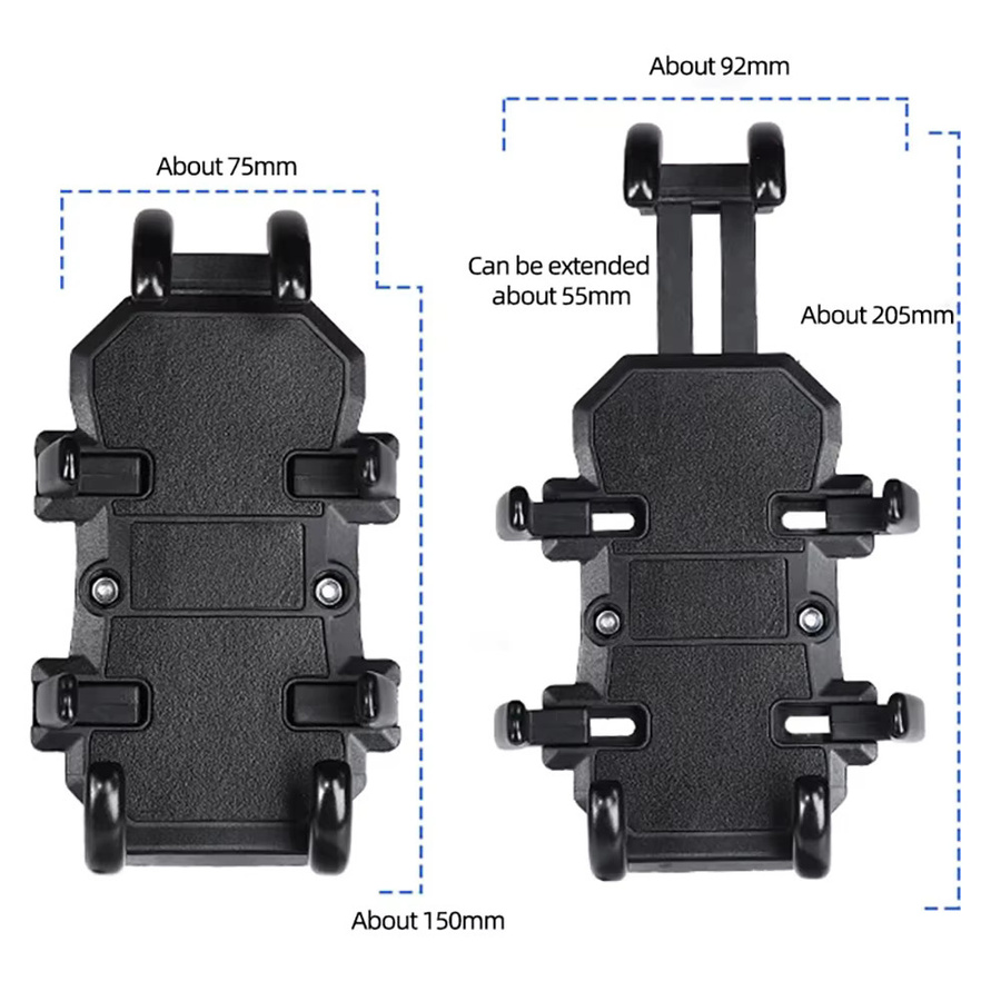 Universelle Moto Motorrad Telefonhalterung für Lenker und Roller, stoßfeste GPS Smartphone-Klemme in Schwarz und Multicolour - Bild 4