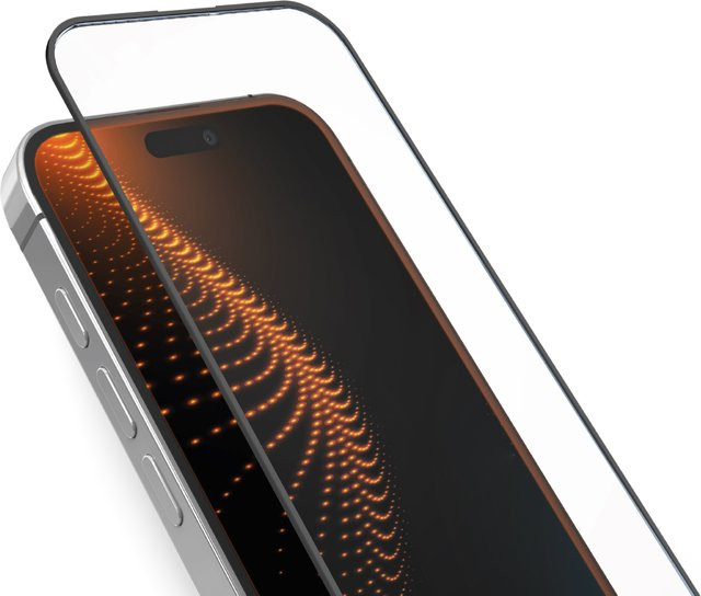 SBS Schutzglas für iPhone 16 Pro Max mit D3O-Technologie und Applikator, Schwarz und Transparent - Bild 1