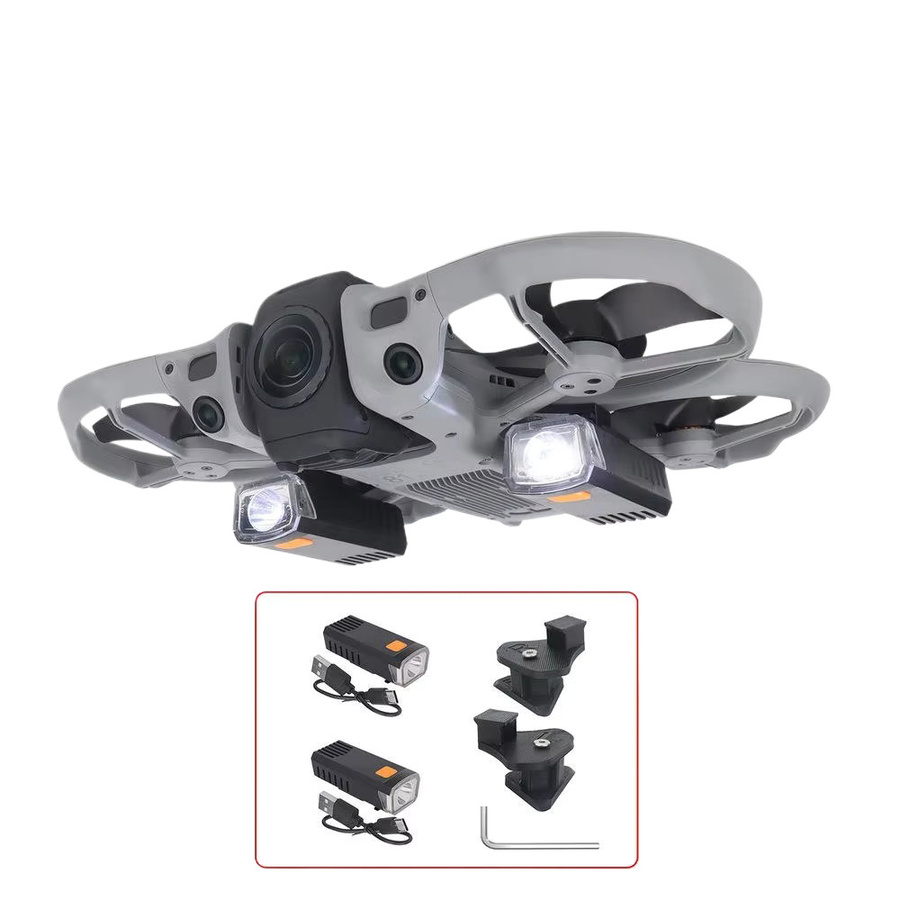 DJI Avata Nachtfluglicht: Wiederaufladbarer LED-Suchscheinwerfer mit 3 Modi, Stroboskop- und Fülllicht-Spotlight für deine Drohne - Bild 2