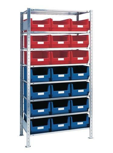 Tecwerk Steckregal aus Metall in Rot matt - Bild 1