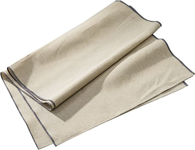 Scaritech Teuchtuch aus Leinen-Baumwolle, gekettet, braun/beige, B: 70 cm, L: 200 cm, 5er Pack - Bild 1