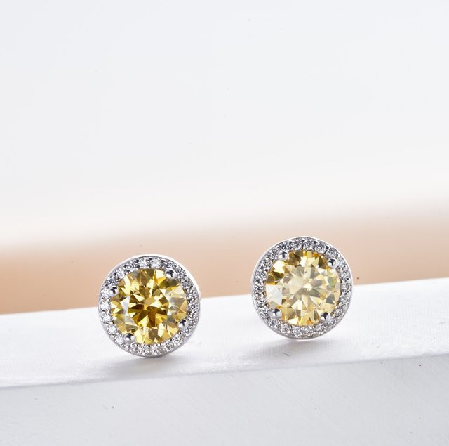 BIJOX STORY Ohrringe, 925 Silber, Moissanite, Damen - Bild 1