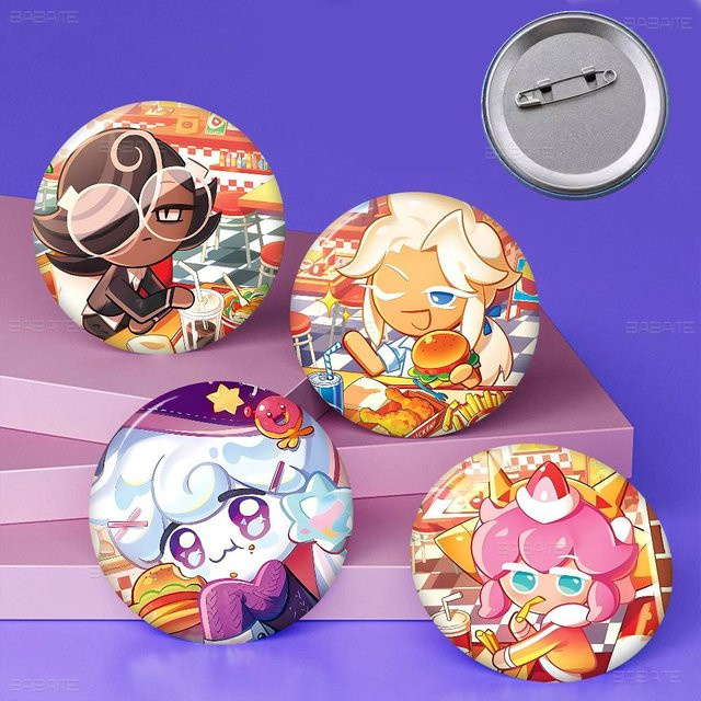 Potdemiel Brosche, Runde Cartoon Pins, 32/44/58mm - Bild 1