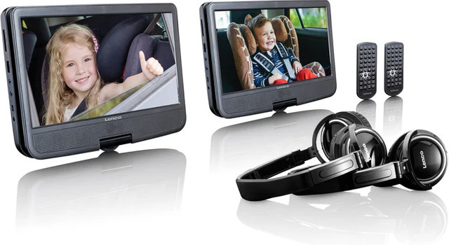 Lenco DVP-1046 Tragbarer DVD Player mit 10 Zoll LCD-Display und wiederaufladbarem Akku in Schwarz - Bild 1