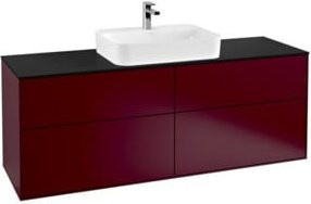 Villeroy & Boch Waschtischunterschrank Finion in Peony Matt, Wandmontage mit Innenschubladen, Breite: 160 cm, Tiefe: 60,3 cm - Bild 1