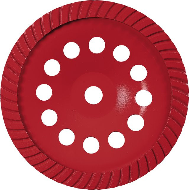 PARKSIDE Diamant-Schleiftöpfe Turbo für Stein Beton und Fliesen Durchmesser: 23 cm Farbe: Rot - Bild 1