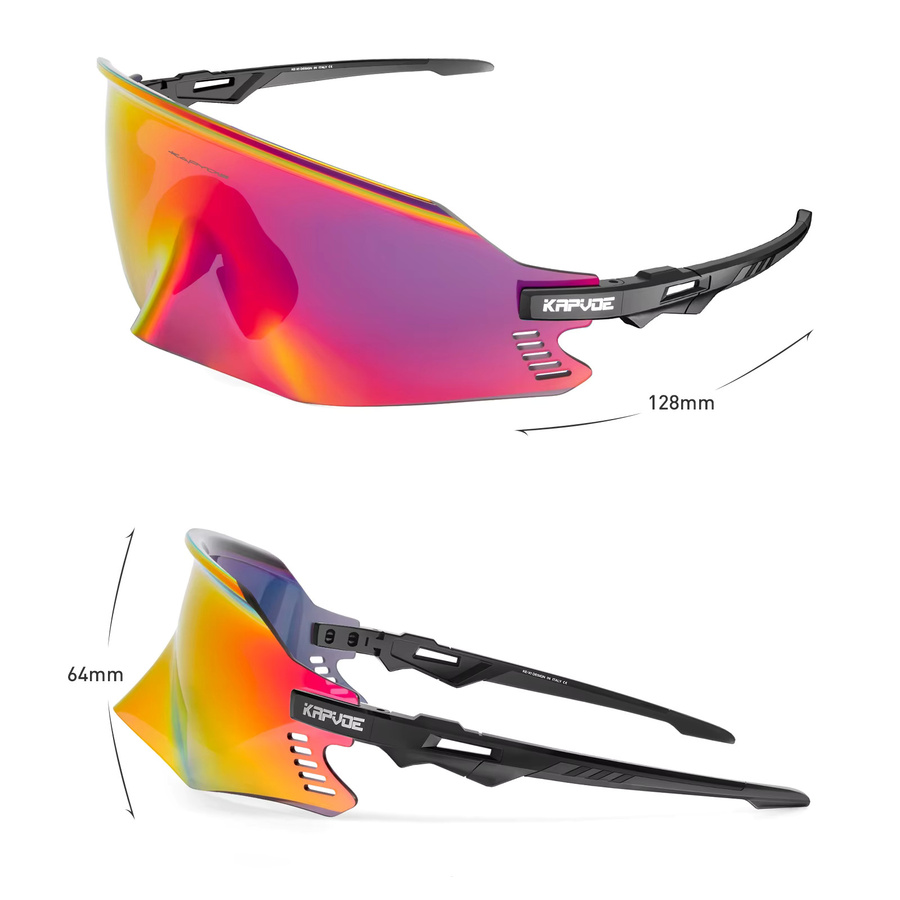 KAPVOE Sportsonnenbrille, Vollrand, multicolor, Unisex, Kunststoff - Bild 4