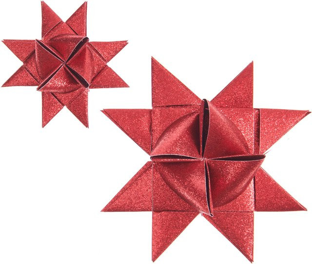 Rico Design Paper Poetry Fröbelstreifen Glitter Rot B: 120 cm, H: 60 cm, T: 60 cm - Bild 1
