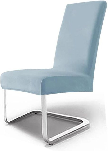 Yiran Furniture Samt Stuhlbezug aus elastischem Samtstoff in Himmelblau, B/T/H: 38 x 38 x 4 cm - Bild 1
