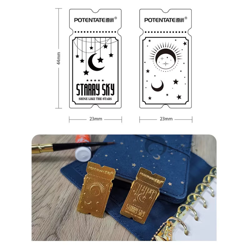 Deluxe Vintage Messing Papierklemmen mit doppelseitigem Muster in Gold für Büro und Kunsthandwerk - Bild 4
