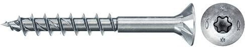 Fischer PowerFast II Spanplattenschrauben mit Senkkopf und Torx-Antrieb, blau passiviert, Teilgewinde - Bild 1