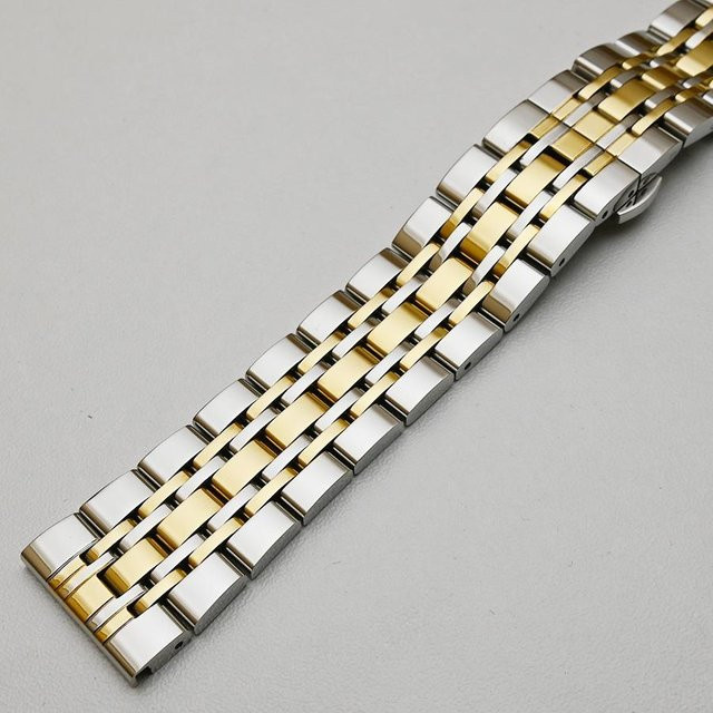 Lokey Uhrenarmband Edelstahl, Bicolor, Silber/Gold, 22 mm, Unisex - Bild 1