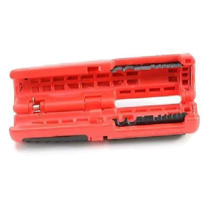 Multifunktionale Kabel Abisolierzange mit Cutter und Stift Clip in Blau oder Rot - Bild 1