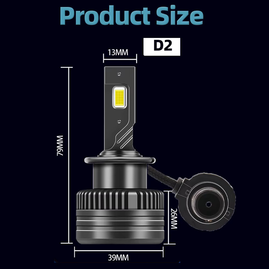 Roadsun LED-Scheinwerfer D2S Xenon HID Ersatzlampen für Mercedes Benz E-Klasse W211 mit integriertem Lüfter - Bild 5