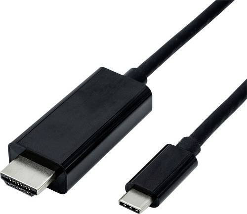 Roline USB-C auf HDMI Adapterkabel Schwarz 5,00 m - Bild 1