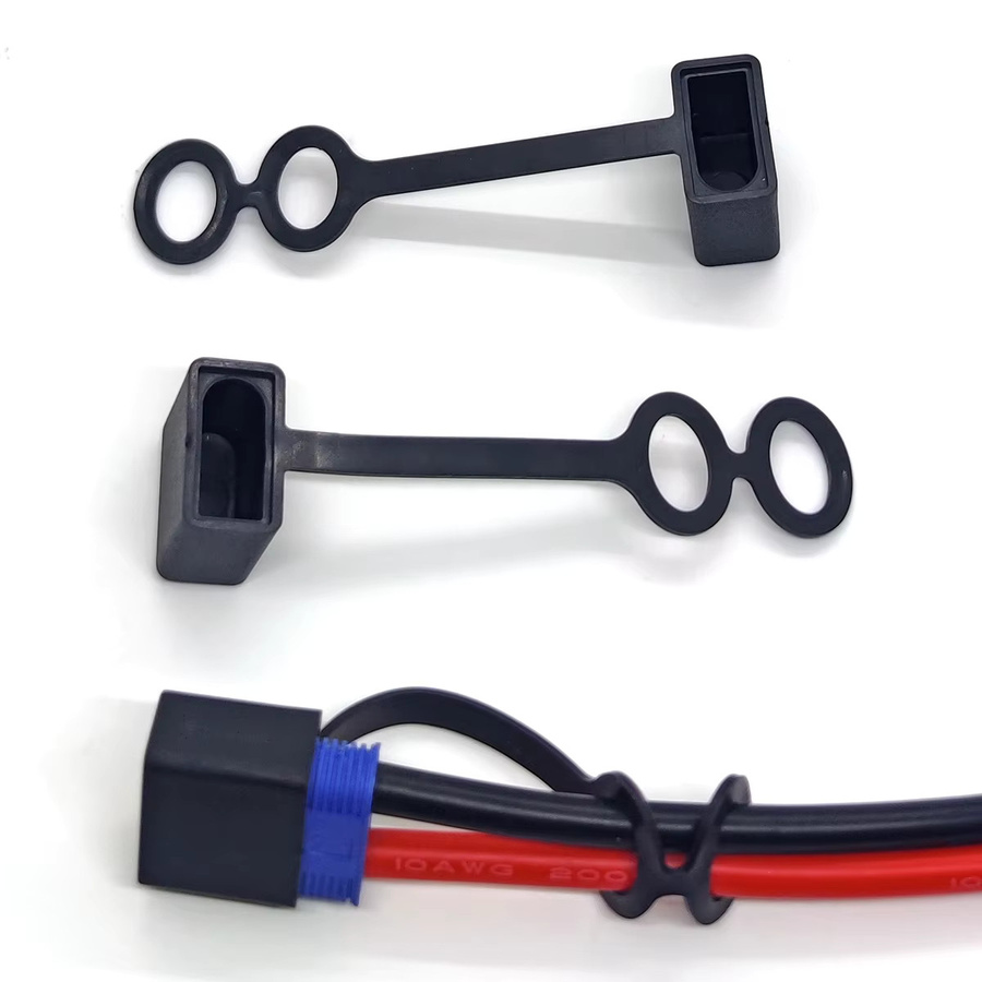 EC5 Staubschutzkappen Set für männliche und weibliche Stecker in Schwarz und Orange zur wasserdichten Abdeckung von RC ESC Lipo Batterie und Drohnen Motoren - Bild 3