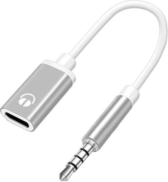 Maipuxing Kopfhörer-Konverter von 3,5 mm Klinkenstecker auf USB-C Buchse in Silber - Bild 1