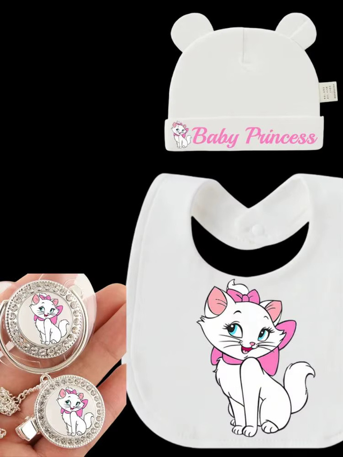 Disney Baby-Schnuller Set aus BPA-freiem Silikon in Weiß mit Clip für 0–8 Monate - Bild 3