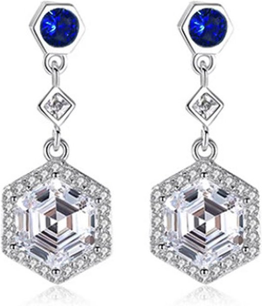 YIRAN Jewelry Ohrringe, Blau, Cubic Zirkon, Damen - Bild 1