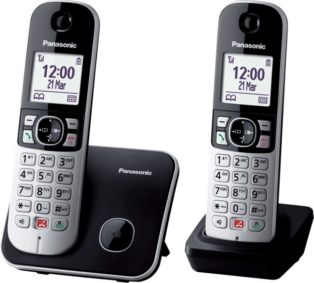 Panasonic KX-TG6852 Duo Schnurlos Telefonset in Weiß mit Caller ID und Anrufsperre - Bild 1