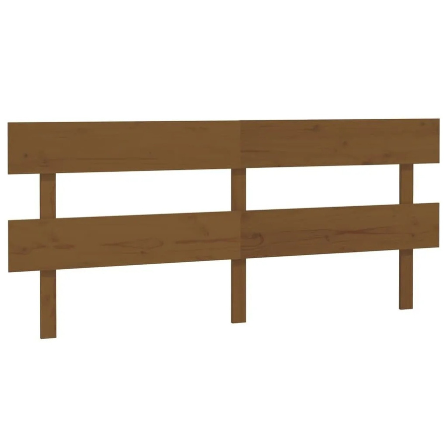 vidaXL Kopfteil aus massivem Kiefernholz in Honigbraun mit rustikaler Optik, B/T/H: 204 x 3 x 81 cm - Bild 2