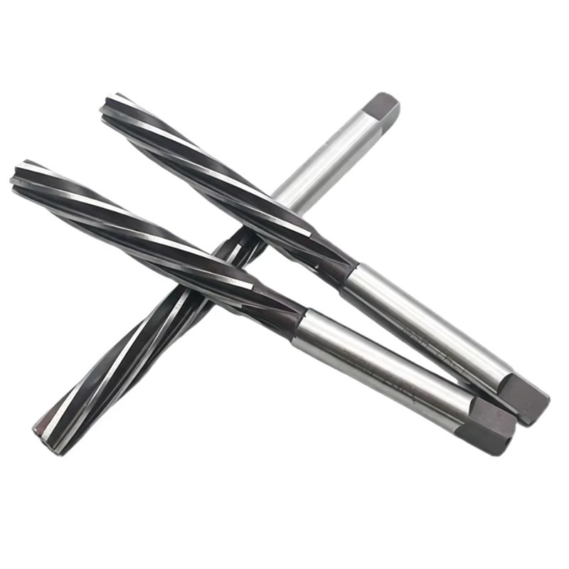 JWXZ H7 HSS Spiralnuten-Handreibahle mit Vierkantgriff in Silber, geeignet für Kohlenstoffstahl, Kupfer, Aluminium und Metall - Bild 2