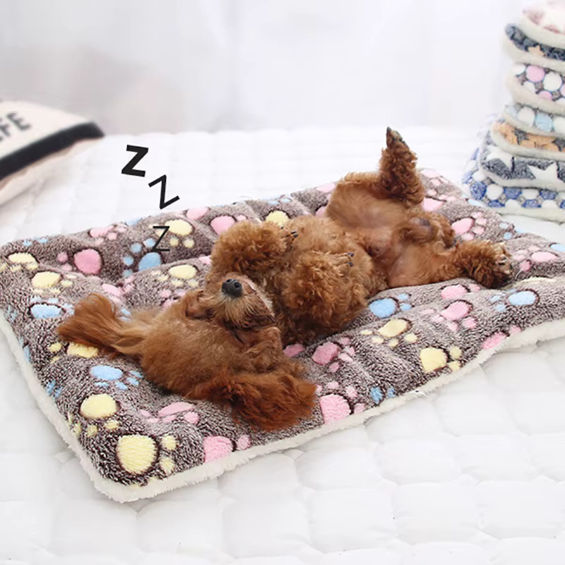Pawstrip Hundebett aus Mikrofaser, warme und isolierte Hundeschlafmatte für kleine, mittelgroße und große Hunde, braun/mehrfarbig, B/T/H: 82 x 62 x 25 cm - Bild 2
