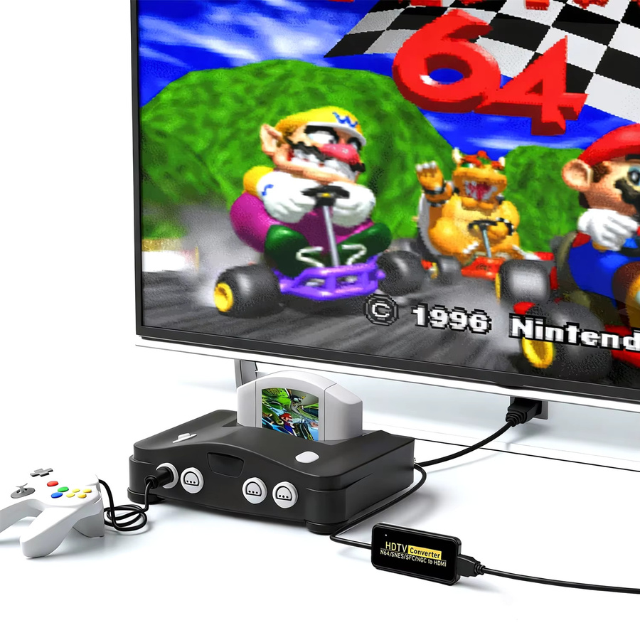 HDMI N64 Video Spiel Konverter für Nintendo N64, SNES und SFC in Schwarz für 1080P HD TV - Bild 6