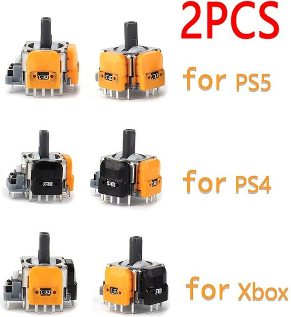 KAFNHCKA 3D Analog Hall Effekt Joystick Sensor Ersatz Thumb-Stick für PS5, PS4 und Xbox Gamepad - Bild 1