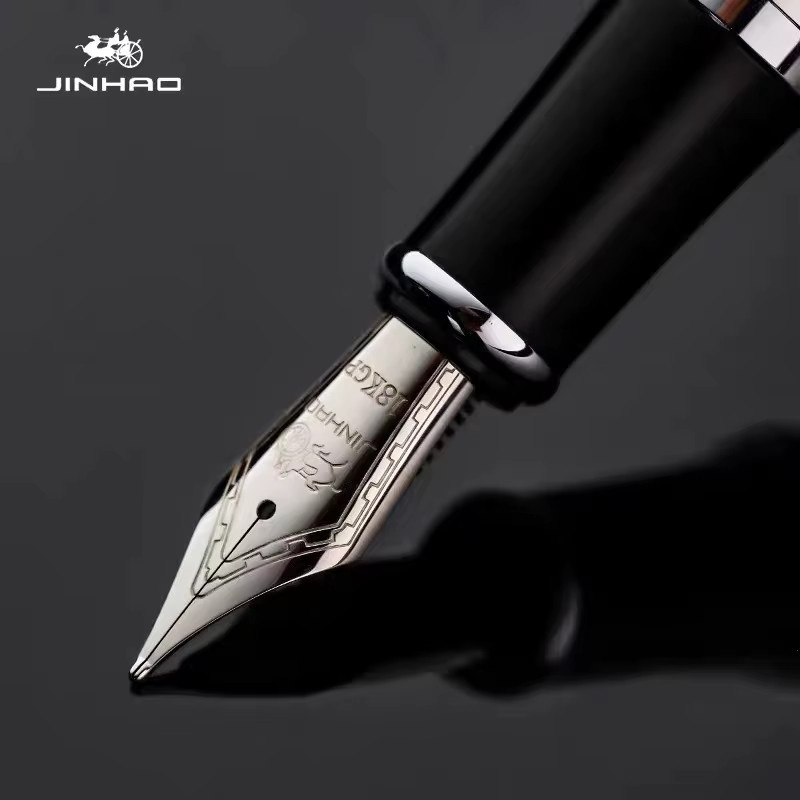 Jinhao X750 Füllfederhalter aus Metall mit 18 Karat vergoldeter Spitze und 0,5 mm Feder für Business und Büro - Bild 2