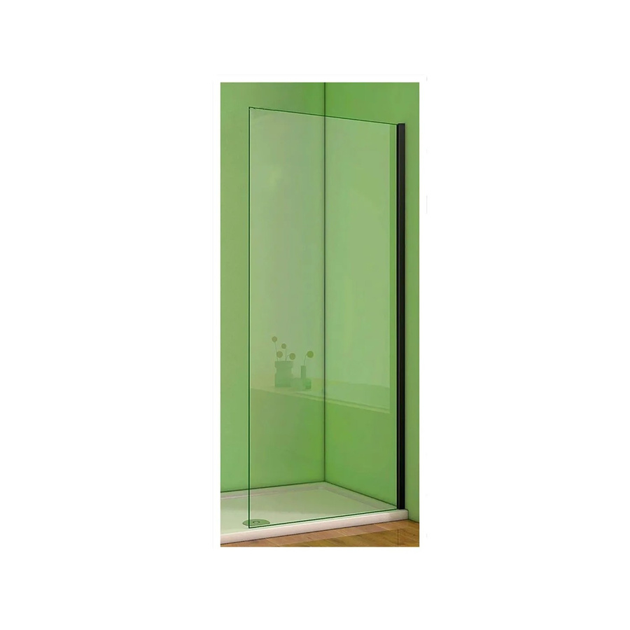 Duschparadies Walk In Duschabtrennung aus Nano Glas mit schwarzem Profil, B/H: 50 x 200 cm - Bild 2