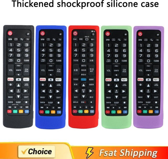 Silikonhülle Schutzhülle in Lila passend für LG Smart TV Fernbedienungen der AKB-Serie AKB75675311 AKB75095308 AKB76037605 als staubdichte Abdeckung - Bild 1