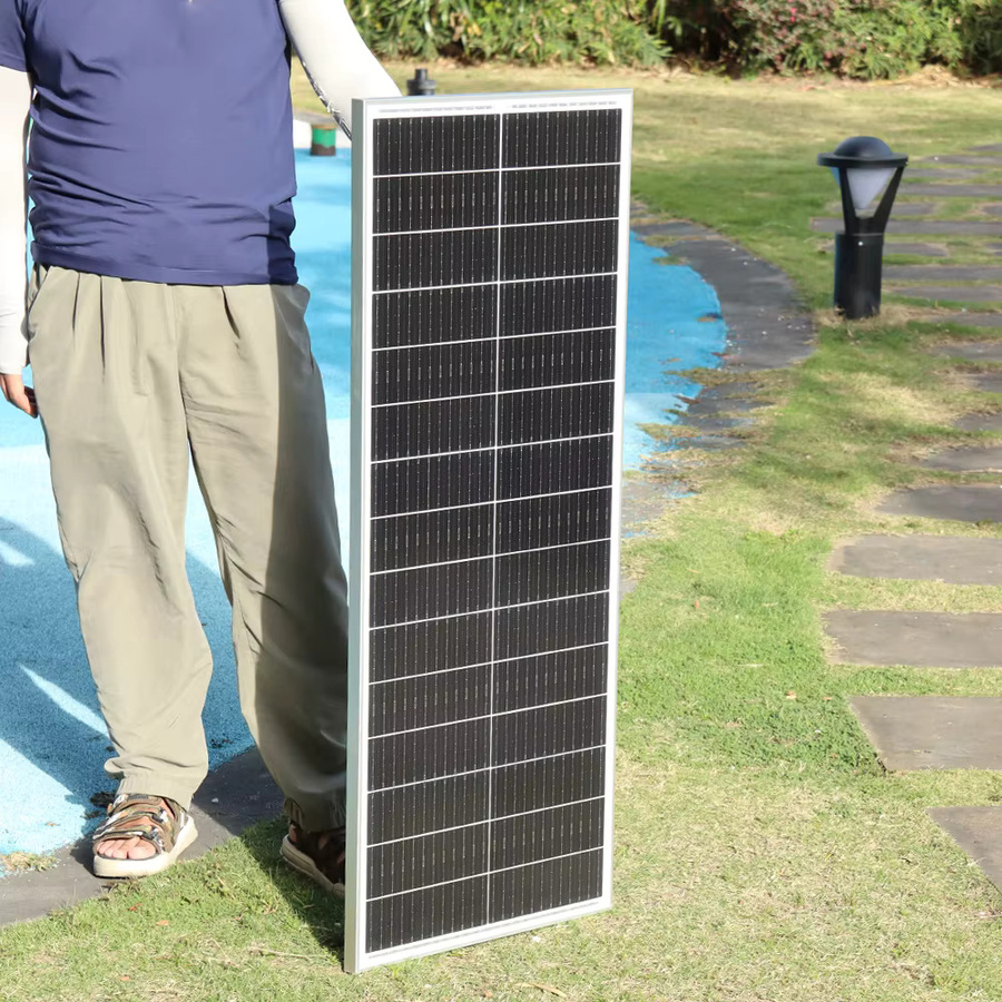 xinpuguang Solarpanel 12V Mono Zelle mit gehärtetem Glas und Aluminiumrahmen für Camper, Boot und Zuhause, 300W oder 150W, Farben: Silber/Schwarz - Bild 4