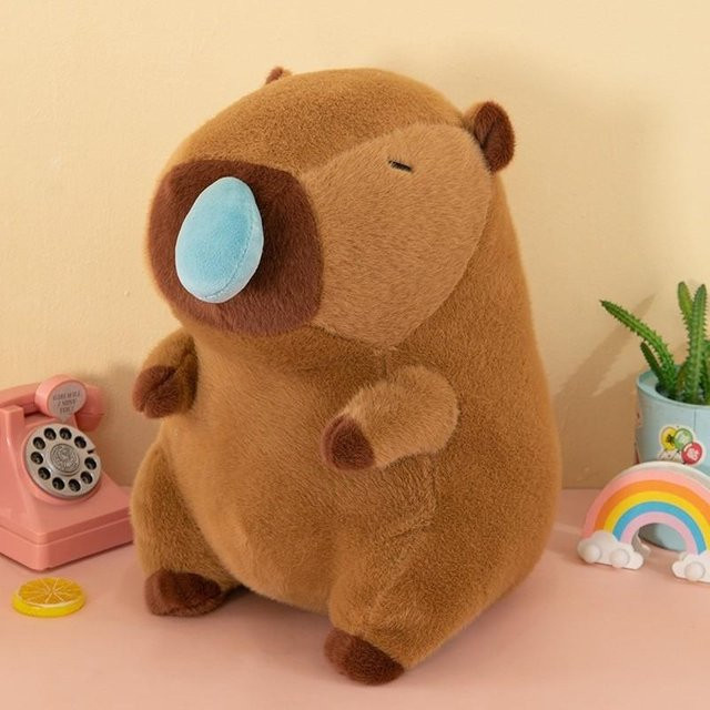 Yiran Health & Beauty Capybara Schal Plüschtier, 23cm, Braun - Bild 1