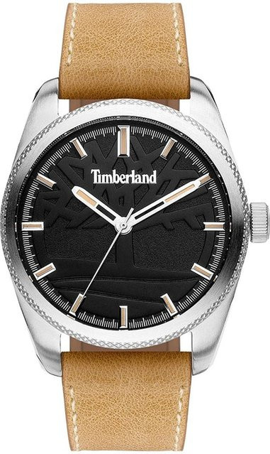 Timberland Herrenuhr, Analoguhr, Quarz, Edelstahl, 45 mm, Leder, Schwarz - Bild 1