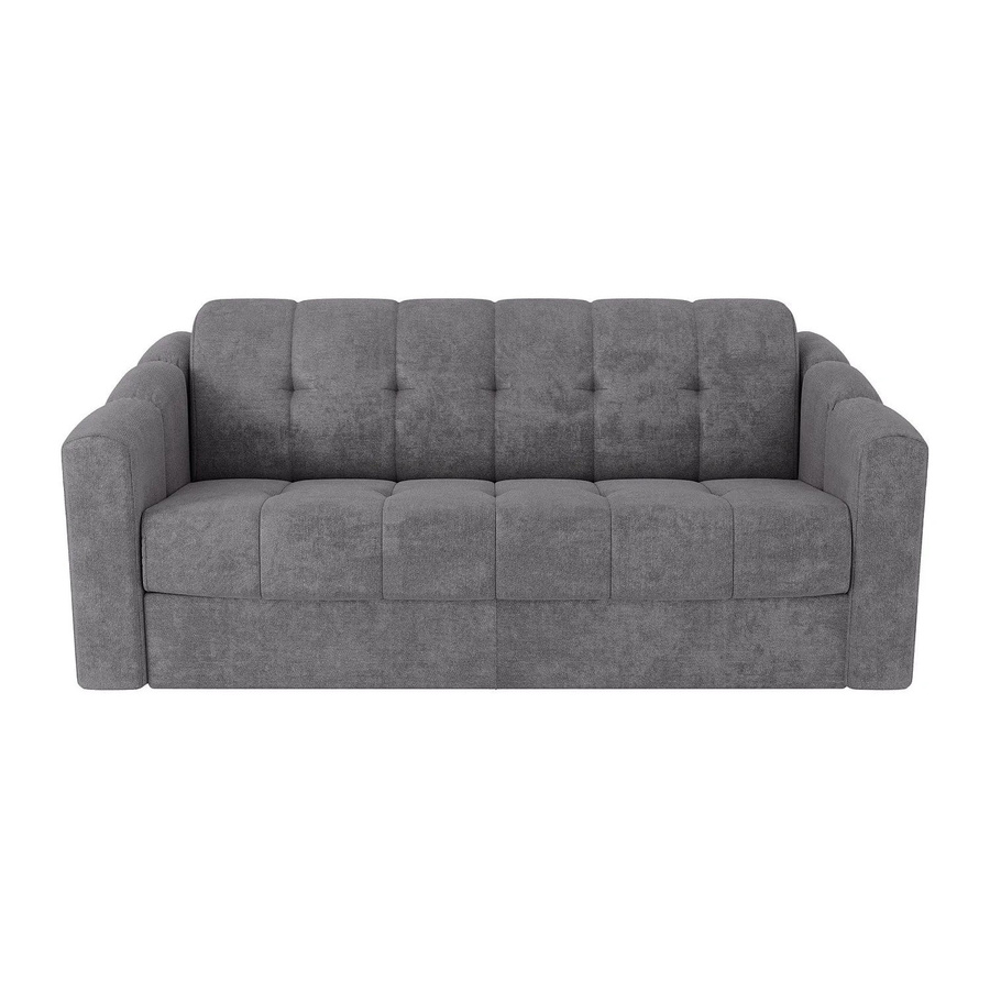 Vente-unique Schlafsofa Darielo Grau mit Stoffbezug und Aufklappfunktion, Breite: 190 cm - Bild 2