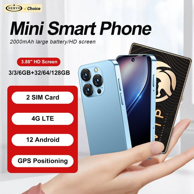 SERVO 19PRO Mini-Smartphone in Purple mit 3,88 Zoll Display, Android 12, 6GB RAM, 128GB ROM, 4G LTE, GPS und Dual SIM - Bild 1